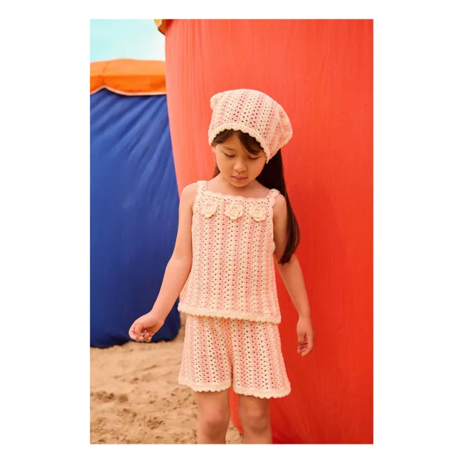 Holly Striped Mesh Headband | Pink