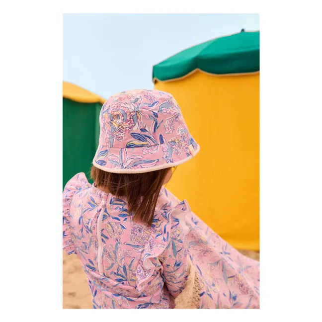 Chapeau Lajik Fleuri Coton Bio | Rose
