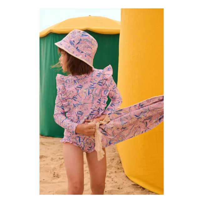 Gorro de algodón ecológico Lajik Floral | Rosa