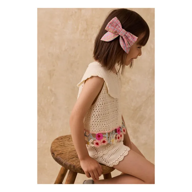 Haarspange Schleife Gilla Kariert | Rosa