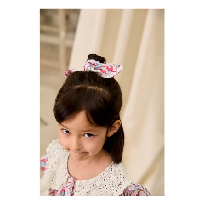 Chouchou Chloe Fleuri Fibras recicladas | Crema