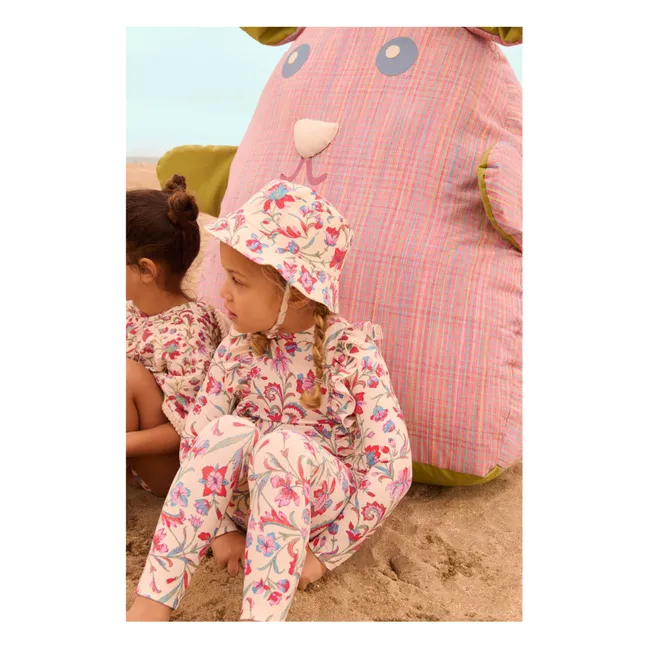 Chapeau de Bain Devy Fleuri Fibres Recyclées | Crème