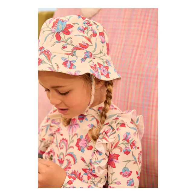 Cappello da bagno Devy Fleuri Fibre riciclate | Crema