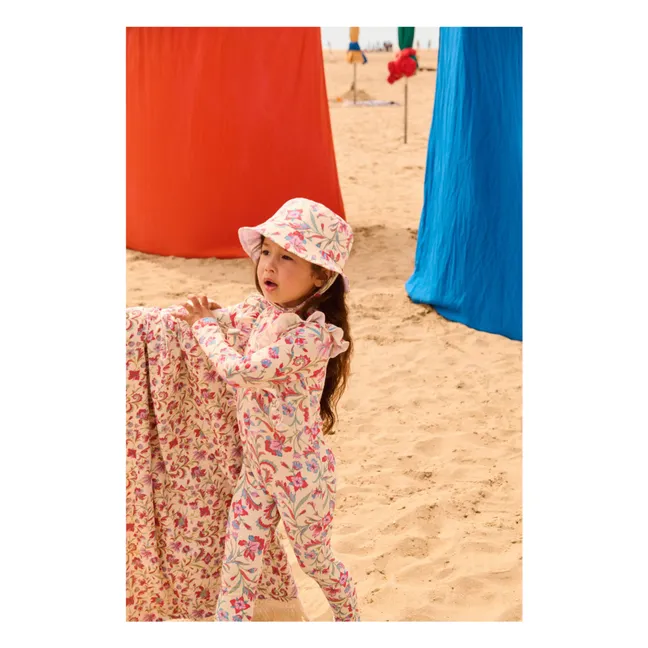 Cappello da bagno Devy Fleuri Fibre riciclate | Crema