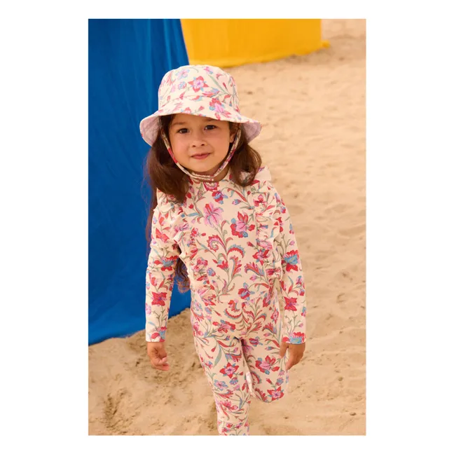 Cappello da bagno Devy Fleuri Fibre riciclate | Crema