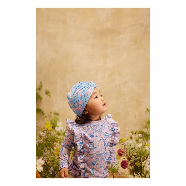 Gorro de baño Abina Floral Fibras Recicladas | Azul