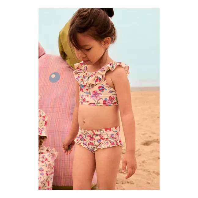 Maillot de Bain Primavera Fleuri Fibres Recyclées | Crème