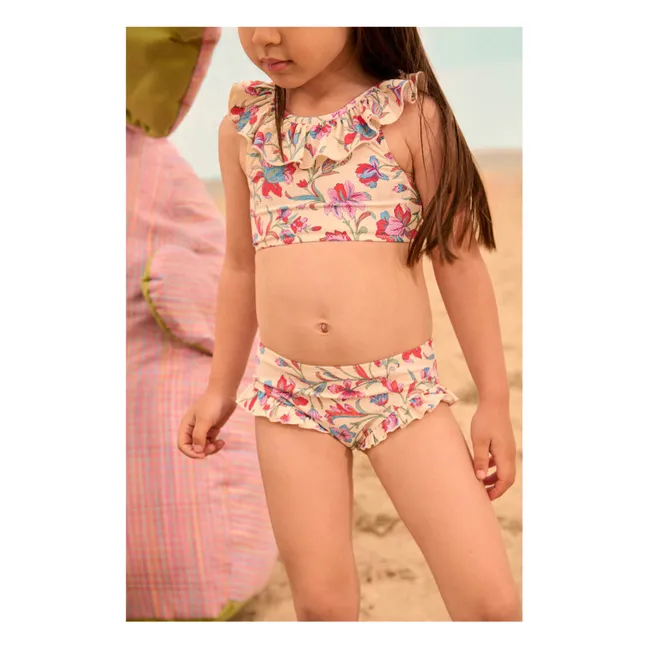 Maillot de Bain Primavera Fleuri Fibres Recyclées | Crème