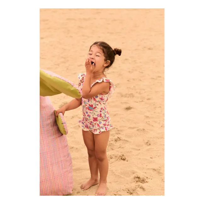 Maillot de Bain Andrea Fleuri Fibres Recyclées | Crème