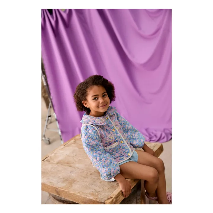 Joulia Fleurie Organic Cotton Quilted Jacket | Blue- Product image n°2