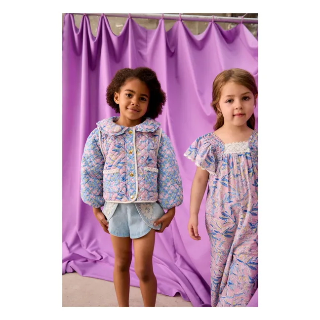 Joulia Fleurie Organic Cotton Quilted Jacket | Blue