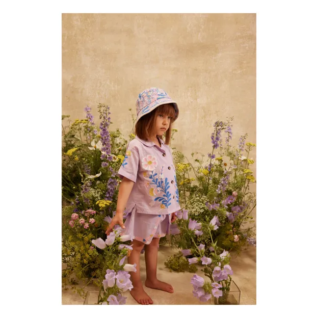 Asya Organic Cotton Embroidered Shorts | Mauve