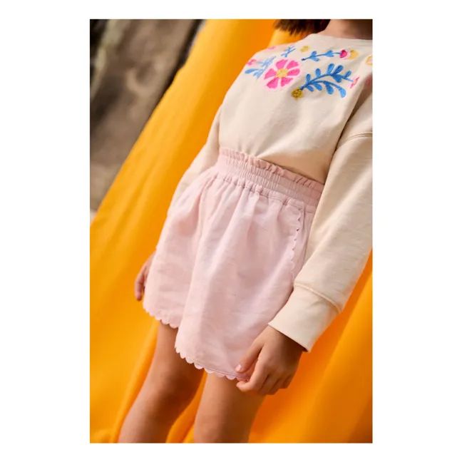 Sudadera bordada Estella | Crema