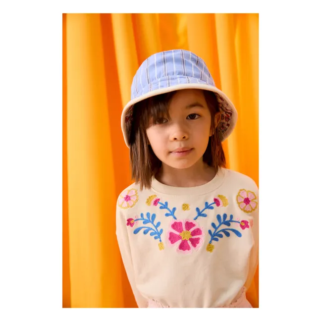 Besticktes Sweatshirt Estella | Cremefarben