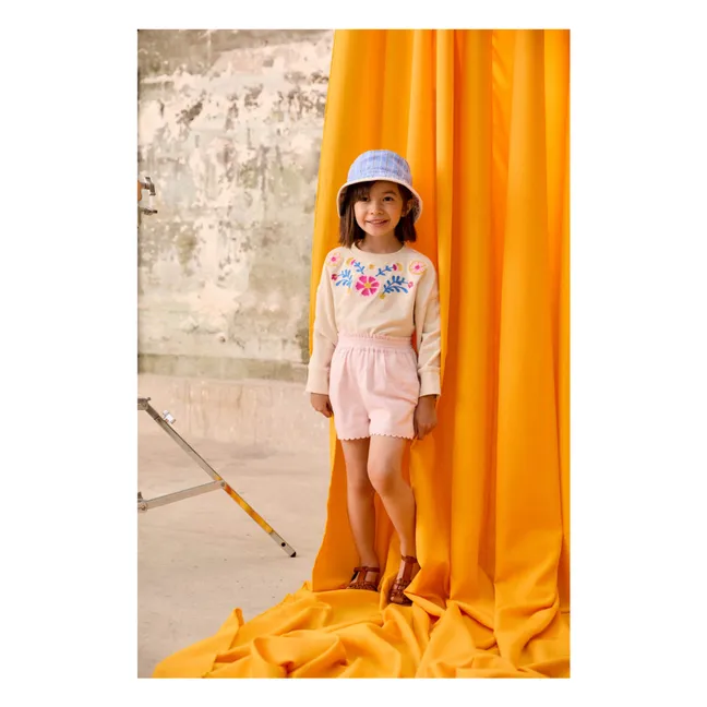 Sudadera bordada Estella | Crema