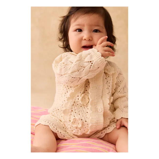 Chaleco calado Chai | Crema