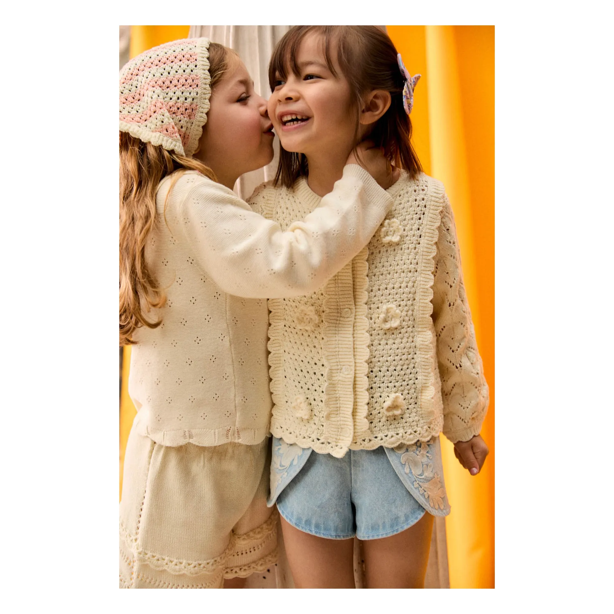 Gilet Ajouré Chai | Crème- Image produit n°1