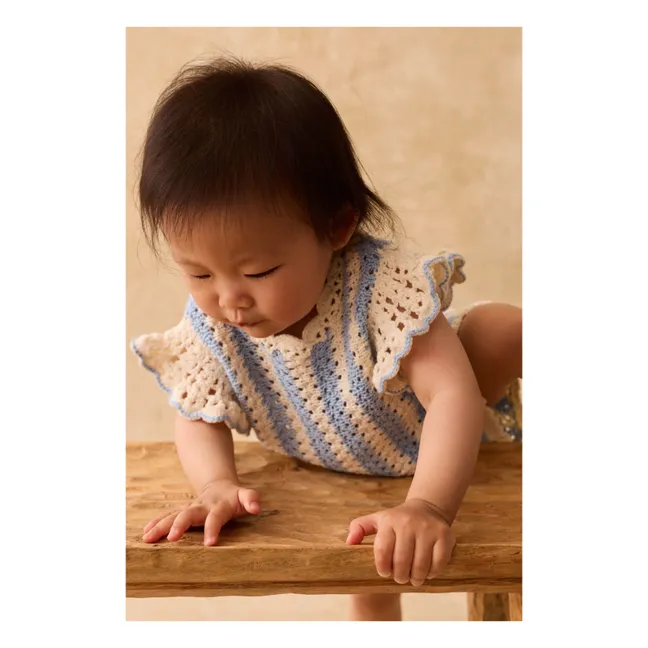 T-shirt Lyse Rayé Maille | Bleu