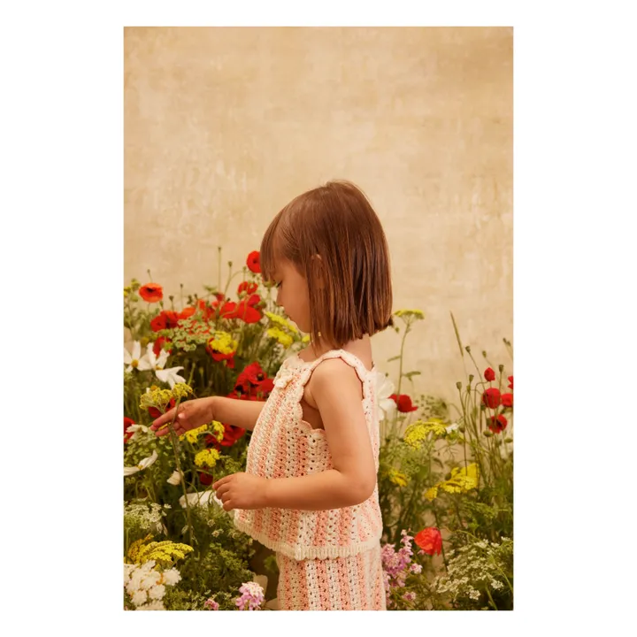 Larya Striped Mesh Top | Pink- Product image n°5
