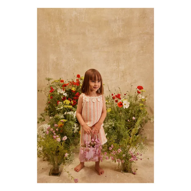 Top de punto a rayas Larya | Rosa