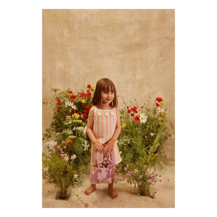 Larya Striped Mesh Top | Pink- Product image n°4