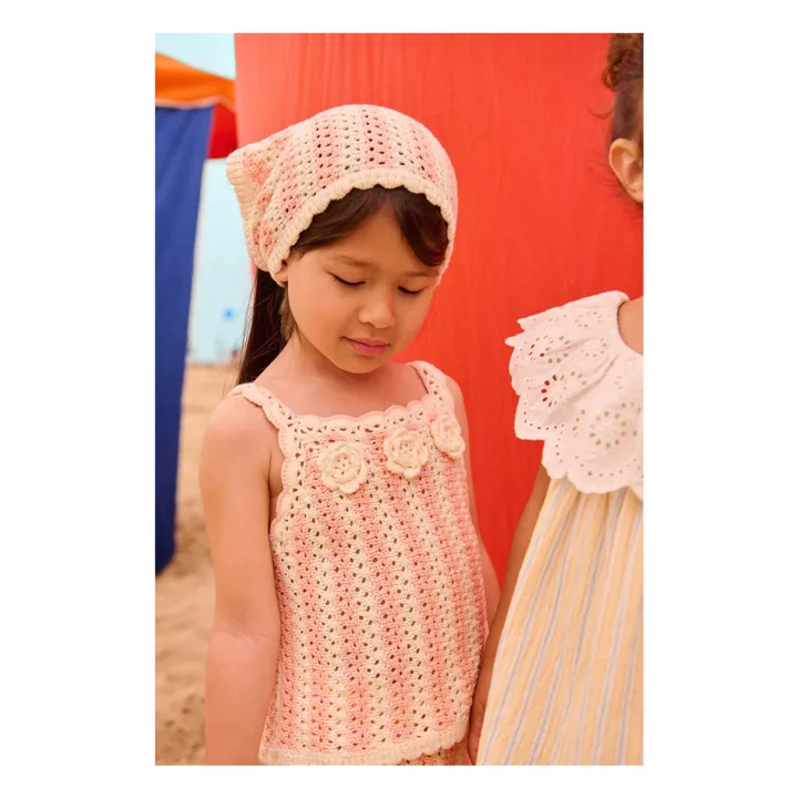 Larya Striped Mesh Top | Pink- Product image n°3