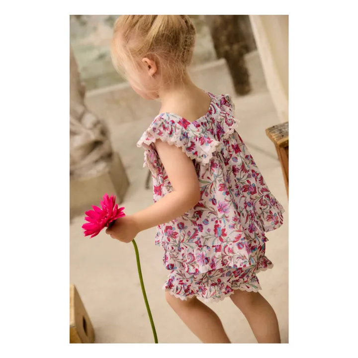 Blouse Inessa Fleurie Coton Bio | Cream- Product image n°8