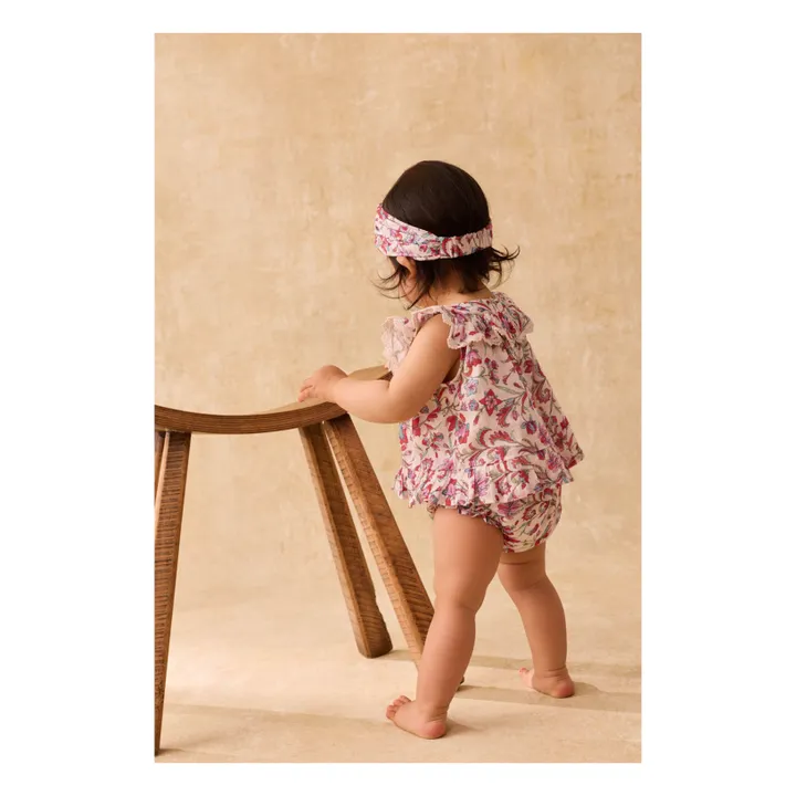 Blouse Inessa Fleurie Coton Bio | Cream- Product image n°2