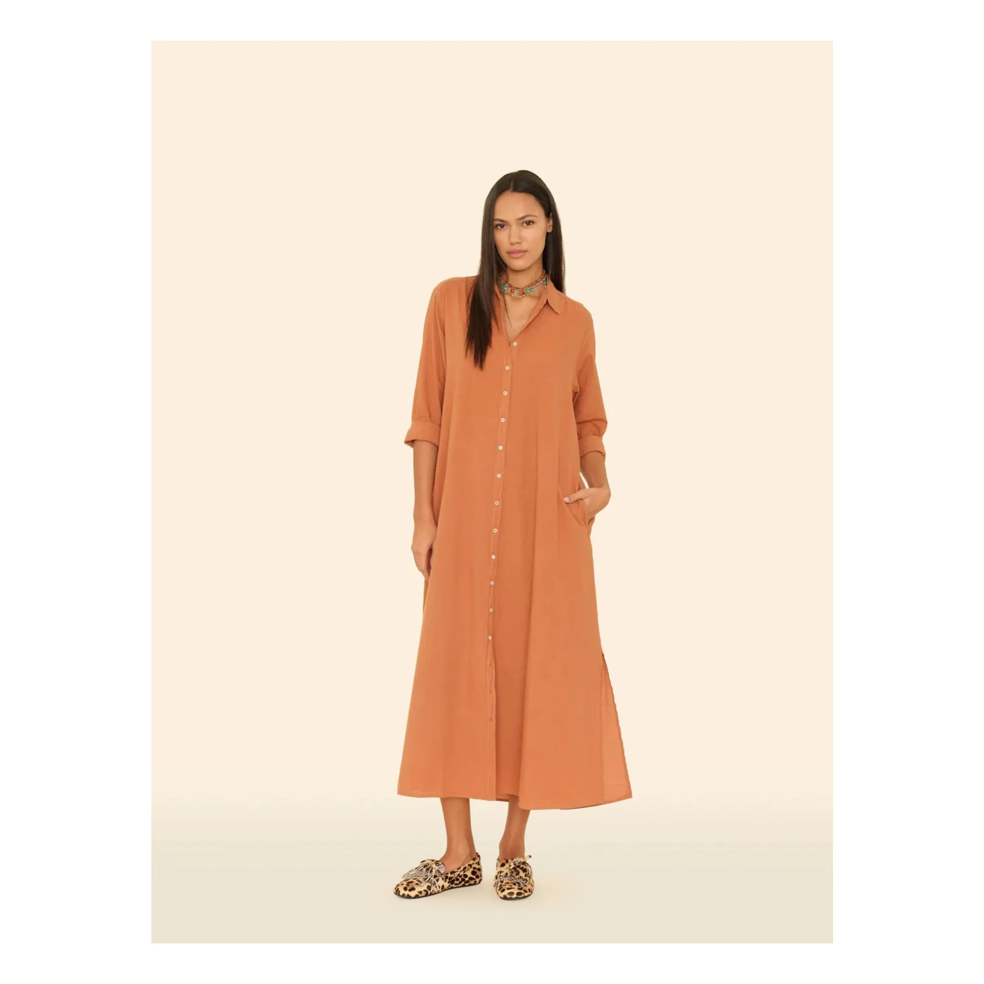 Xirena Pumpkin Boden Cotton Poplin Dress
