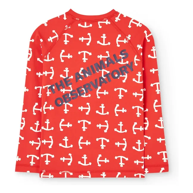 Camiseta con protección UV Deer Anchors | Rojo