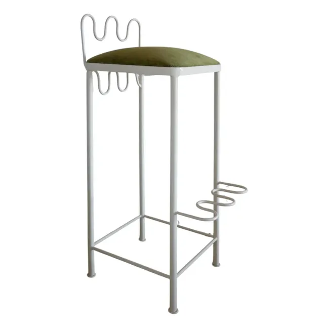 Tabouret de bar Dolores en toile déperlante   | Kaki