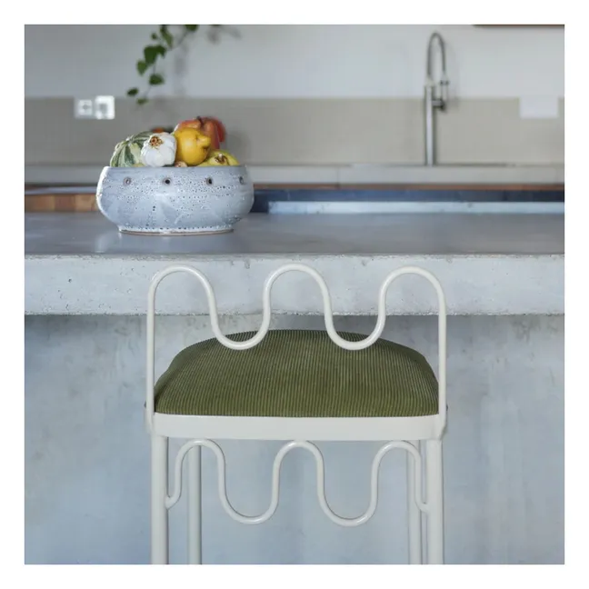 Tabouret de bar Dolores en toile déperlante   | Kaki