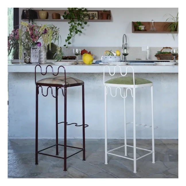 Tabouret de bar Dolores en toile déperlante   | Kaki