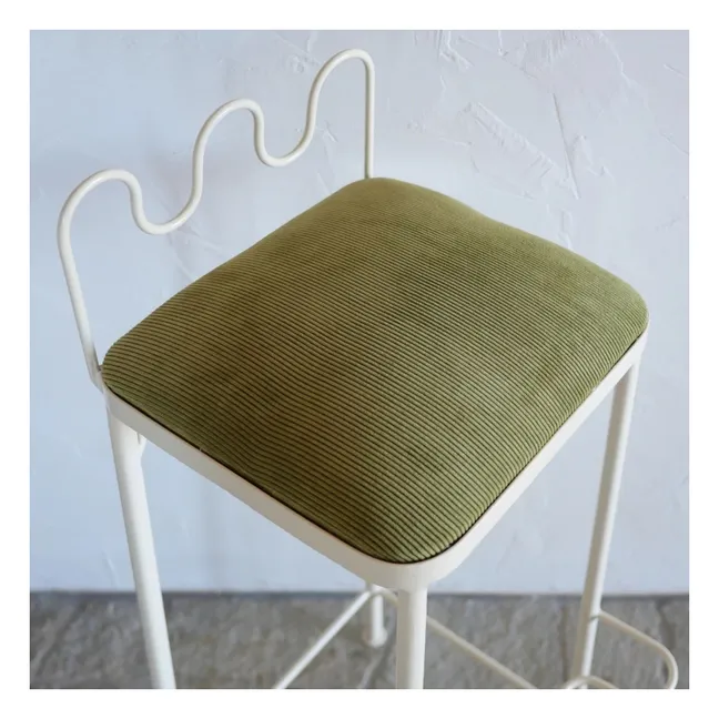 Tabouret de bar Dolores en toile déperlante   | Kaki