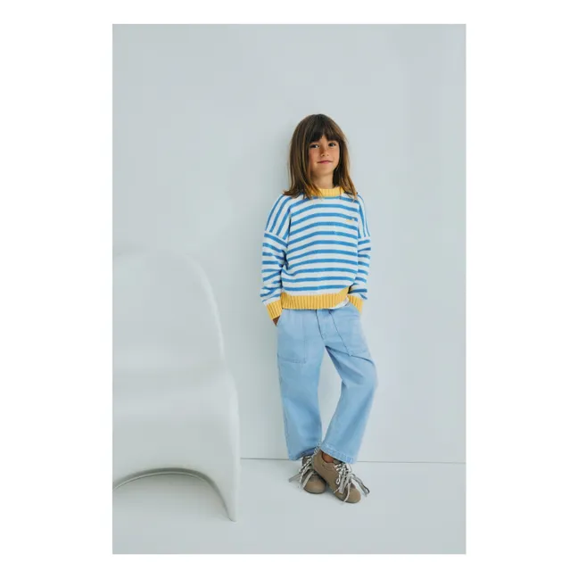 Pull Marigold Rayé | Bleu Clair