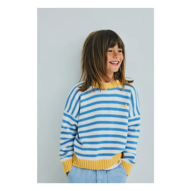 Pullover Marigold Gestreift | Hellblau