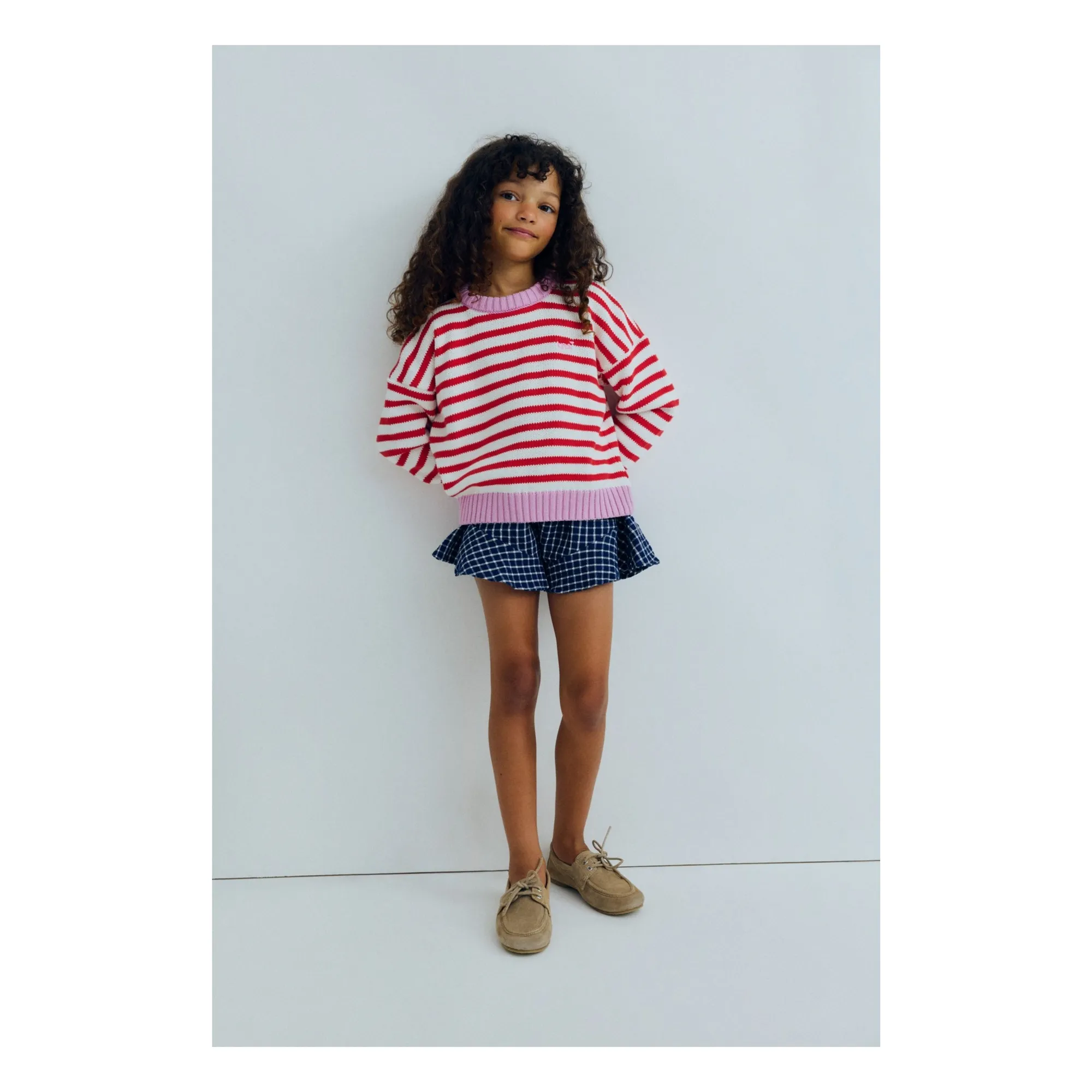 Pull Marigold Rayé | Rouge- Image produit n°1