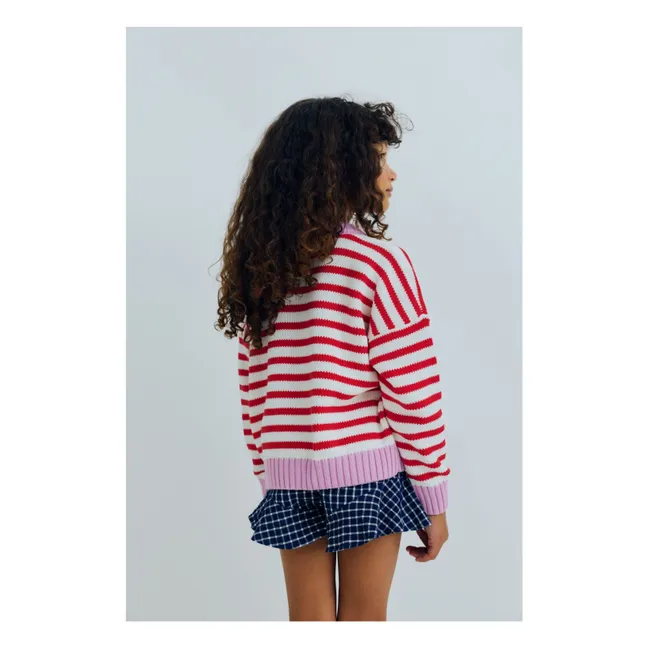 Marigold Striped Sweater | Red