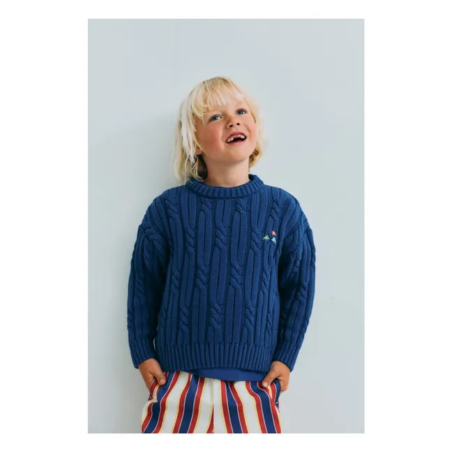 Pantalón con cordón de aulaga a rayas | Rojo