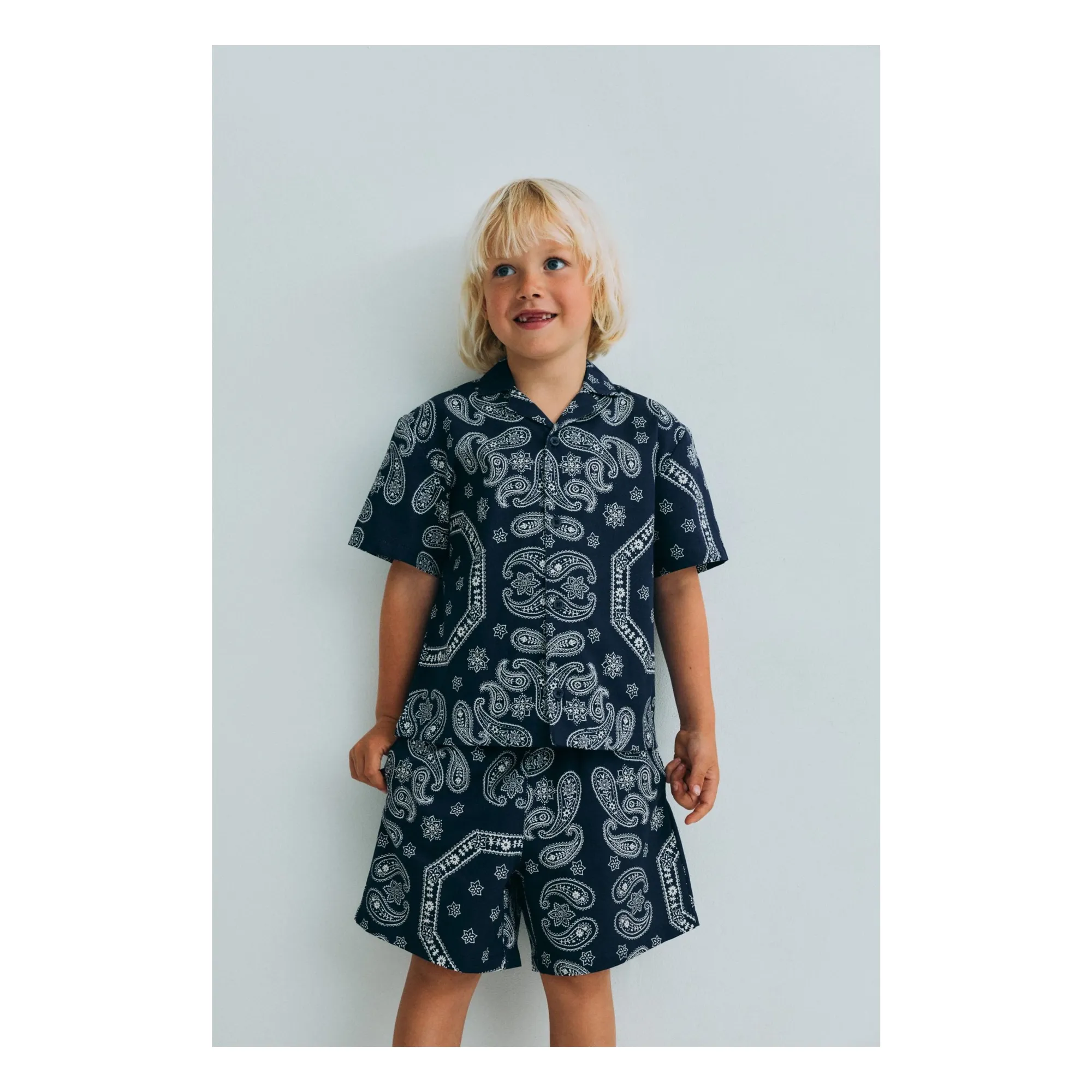 Chemise Aster Bandana | Bleu foncé- Image produit n°1