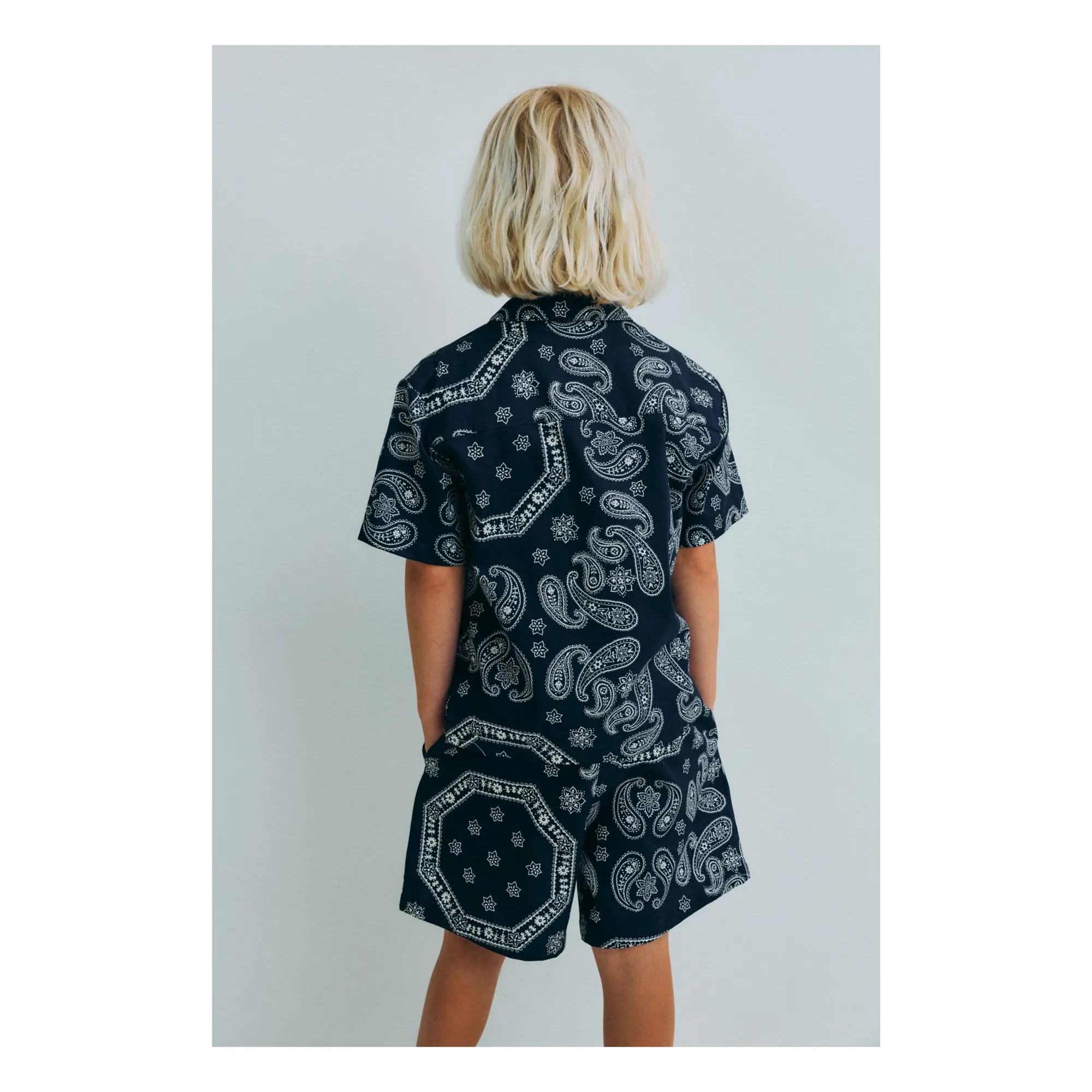 Chemise Aster Bandana | Bleu foncé- Image produit n°2