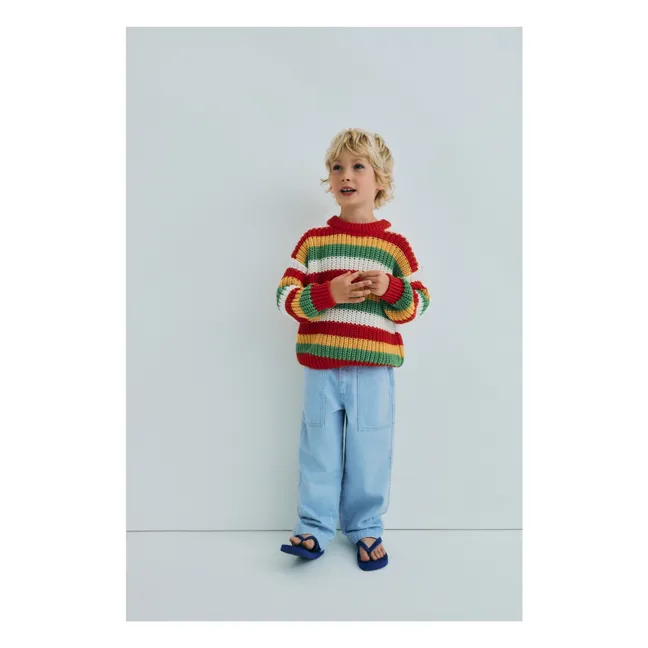 Lantana Striped Sweater | Red