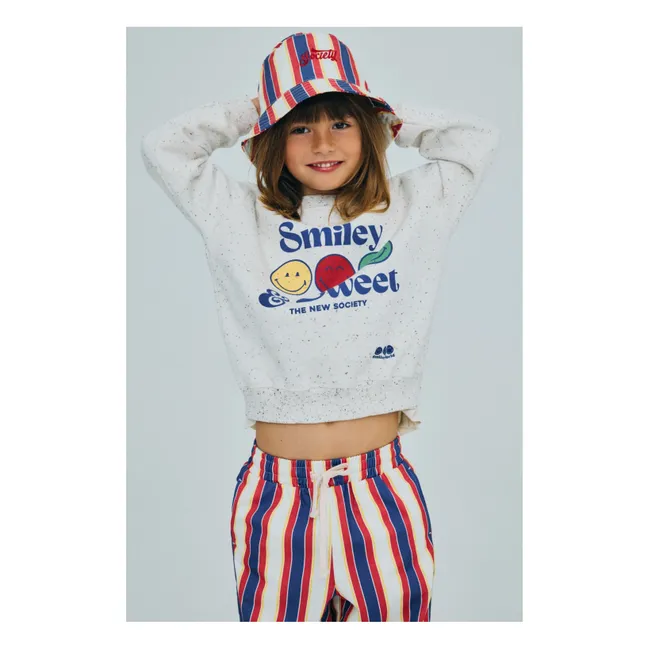 Pantalón con cordón de aulaga a rayas | Rojo