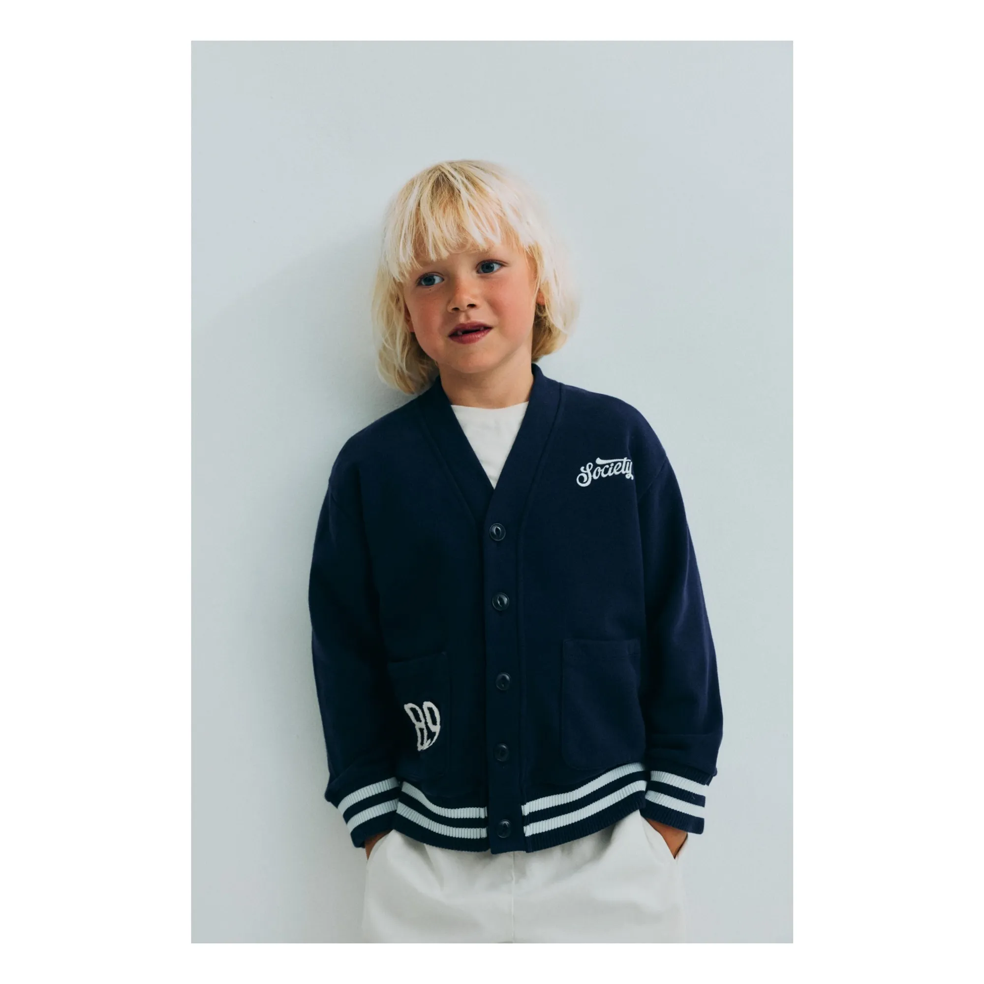 Cardigan Finnia | Bleu foncé- Image produit n°2