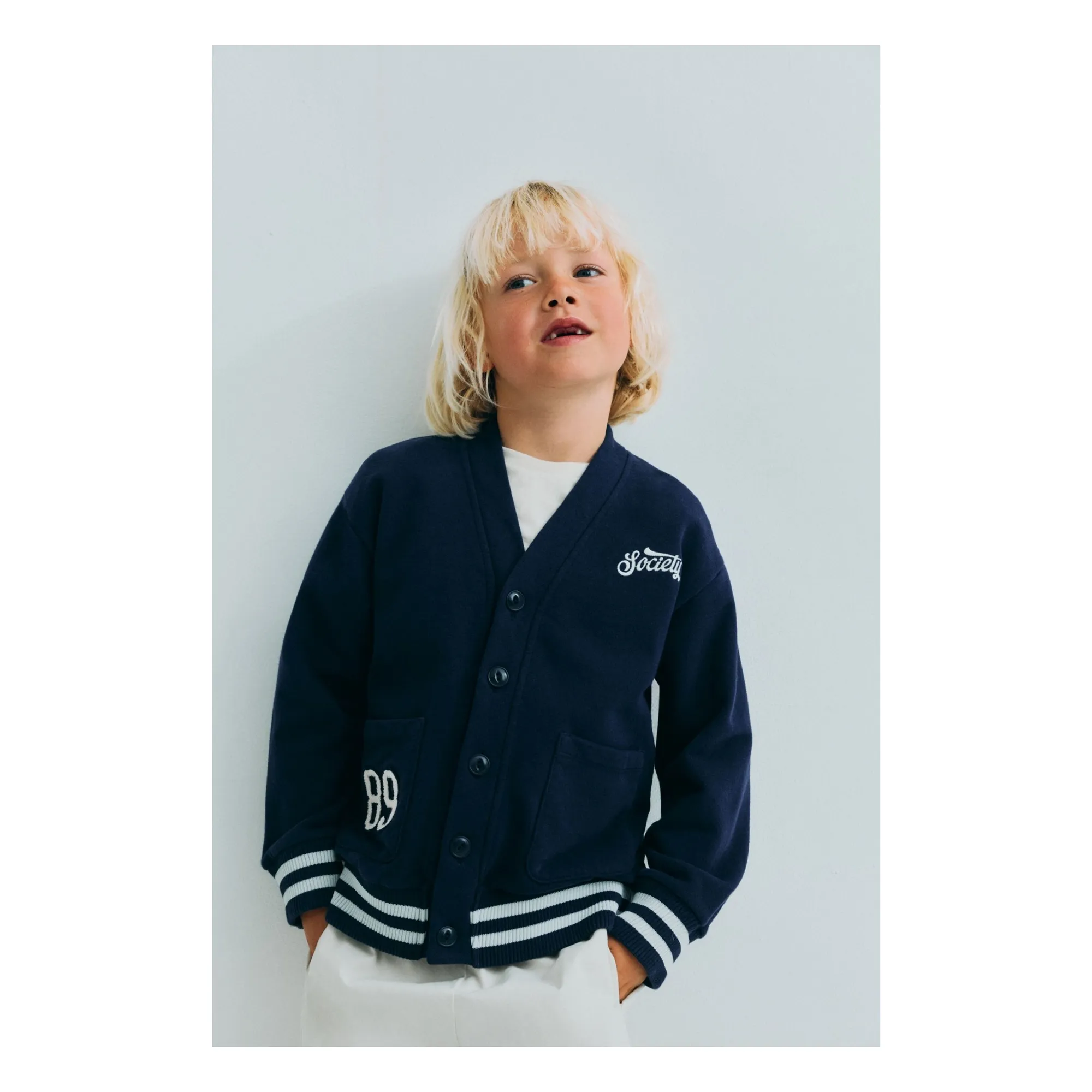 Cardigan Finnia | Bleu foncé- Image produit n°1