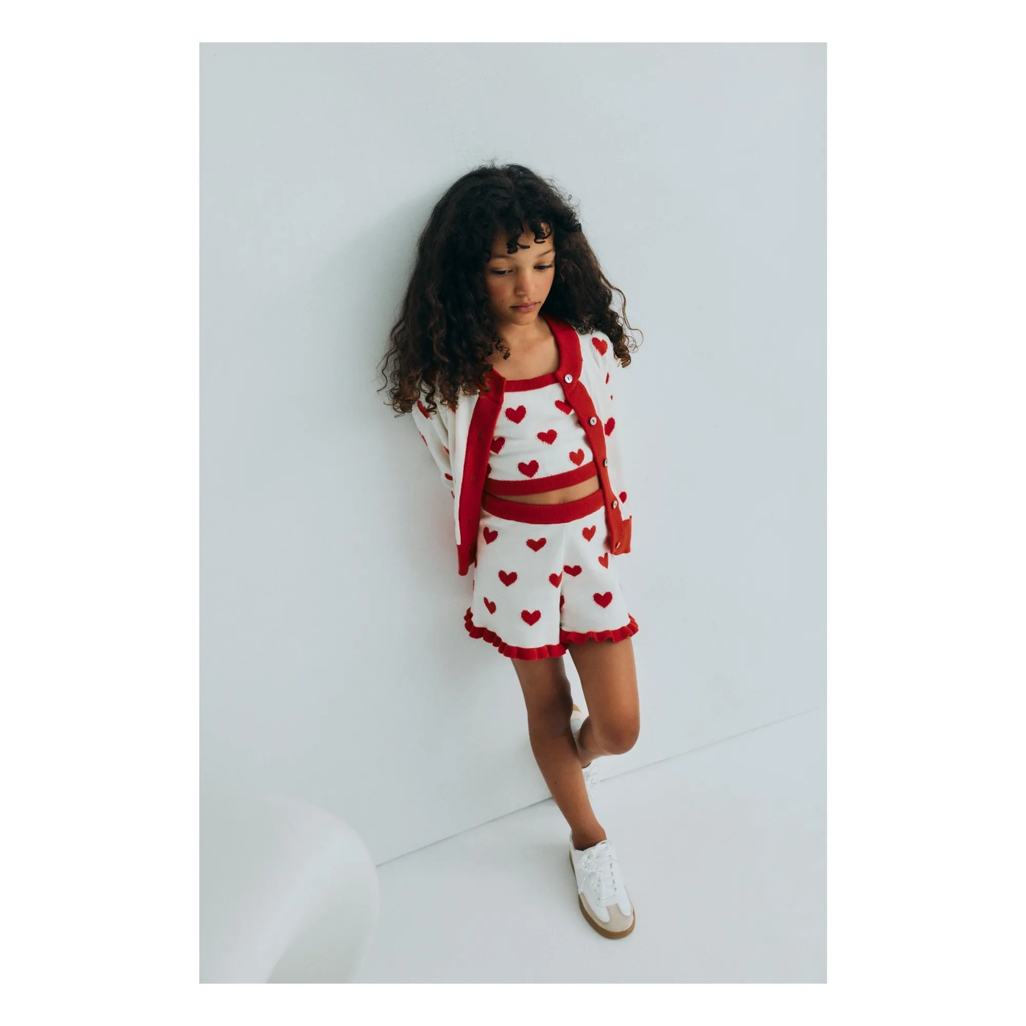 Top Jacquard Maqui Cœurs | Blanc- Image produit n°1