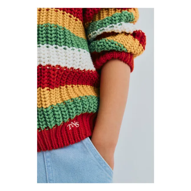 Lantana Striped Sweater | Red