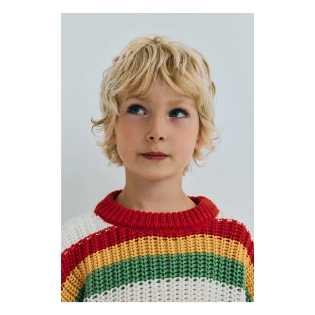 Lantana Striped Sweater | Red