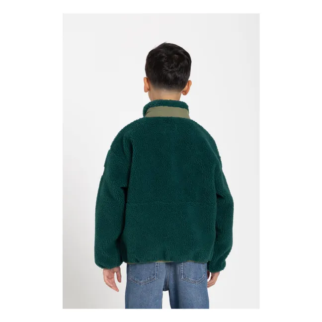 Paulo Bi-Material Sherpa Jacket | Green