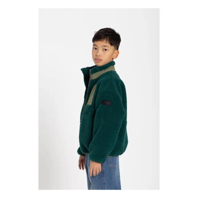 Veste Bi-Matière Façon Sherpa Paulo | Vert